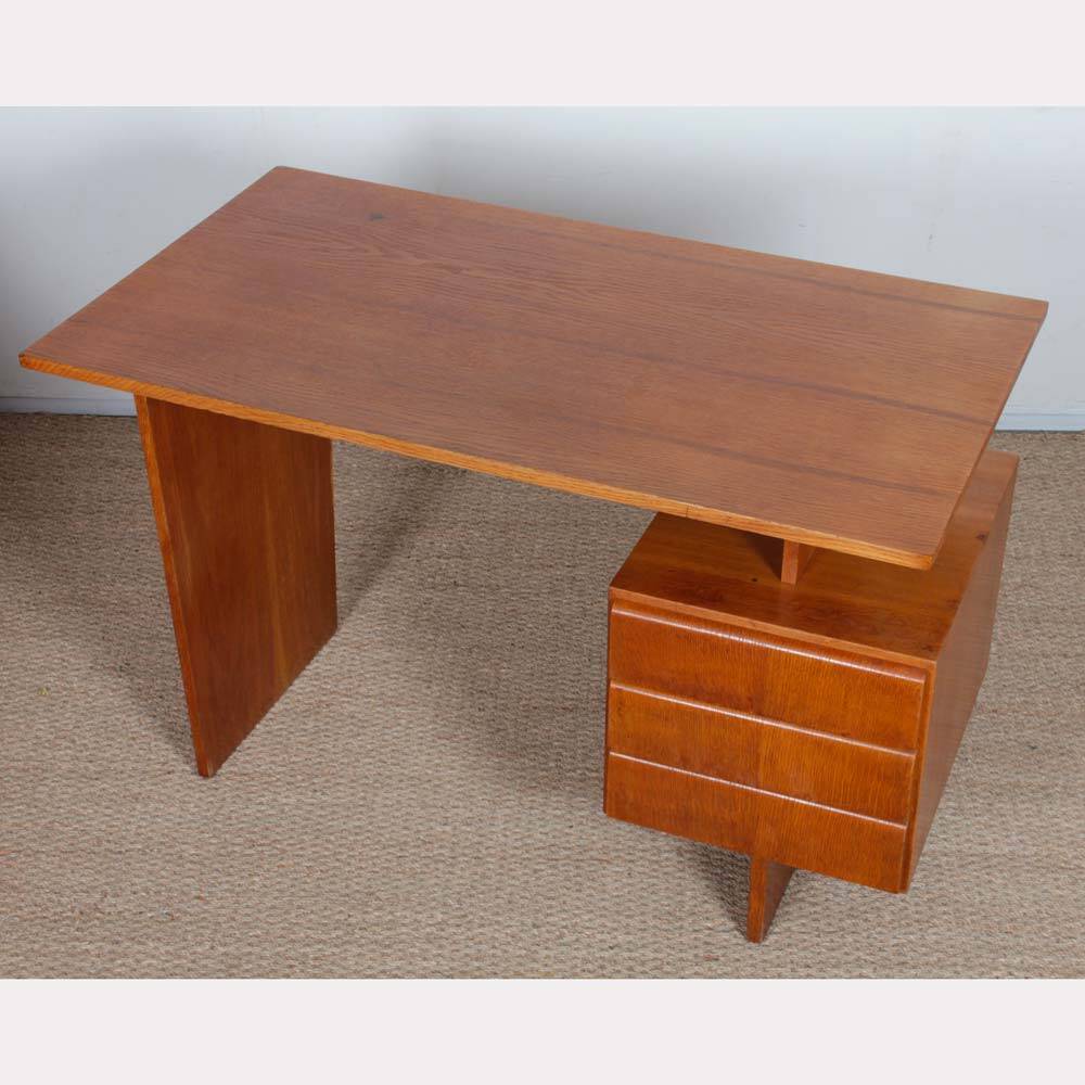 Vintage wooden desk by Bohumil Landsman, 1970
