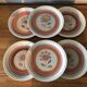 6 flat plates in vintage sandstone