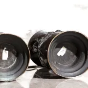 Set of 19th-century Japanese vase lamps with dragons and birds