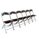 6 folding chairs in smoked Plexiglas and chrome metal, Chaisor 1970