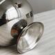 Set of 6 silver stainless steel dessert bowls