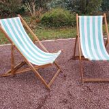 Paire de transat chilienne vintage