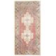 1970s Turkish Oushak Handmade Wool Cotton Pink Area Rug 127x276