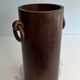 Brutalist Umbrella Stand in Solid Wood, France, circa 1950