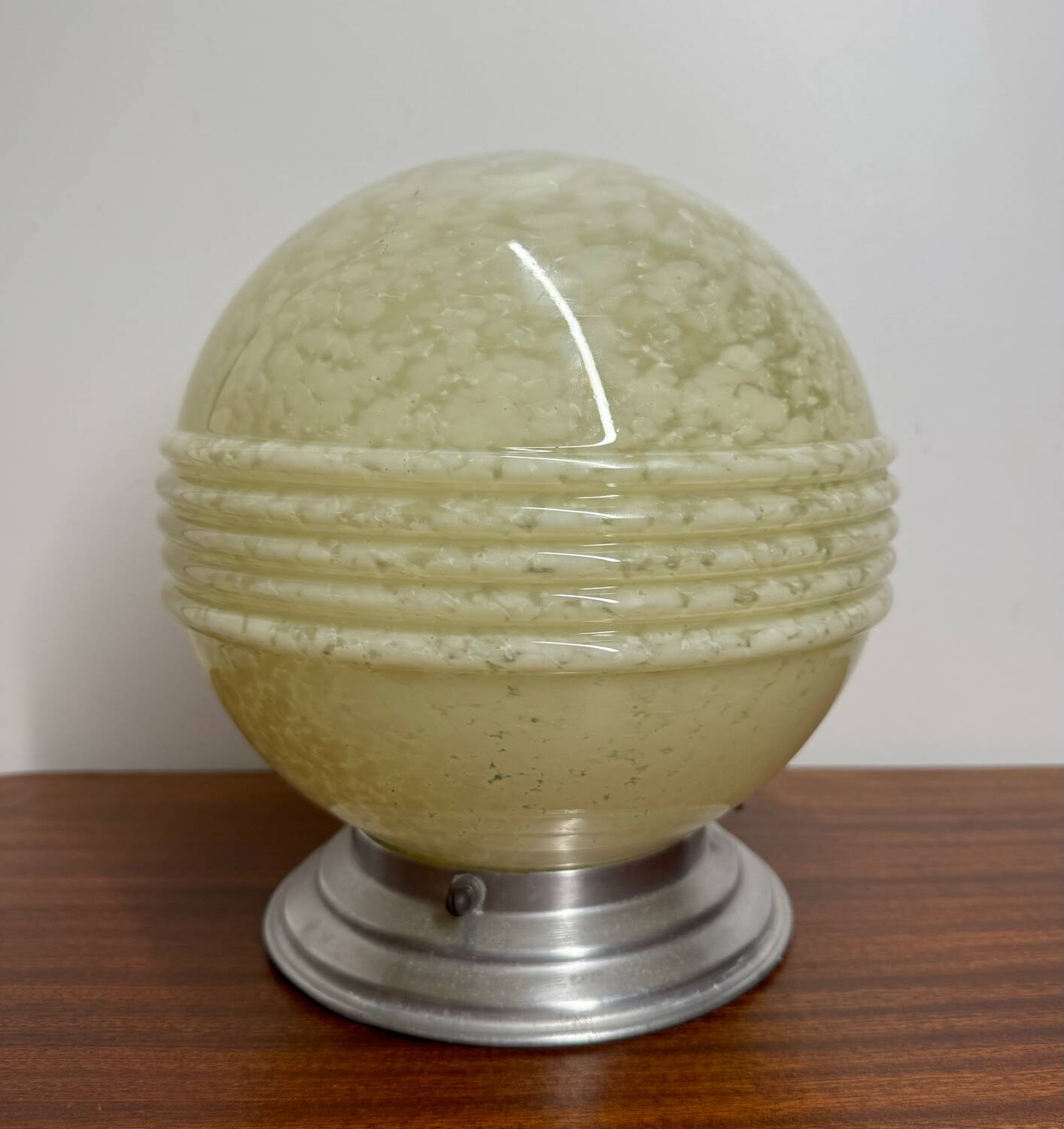 Ceiling light or glass lamp by Clichy Art Deco