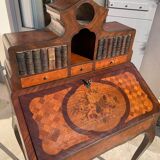 Happiness of the day style Louis XV of the nineteenth century in marquetry