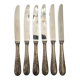 6 Rocaille silver-plated metal knives