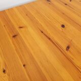 Vintage 60s 70s pine rectangular dining table with extension