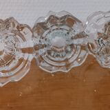 3 Reims glass candle holders France 1970s