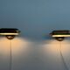 Pair of brass wall lights from the mid-century by N Leuchten, 1960s, Germany.