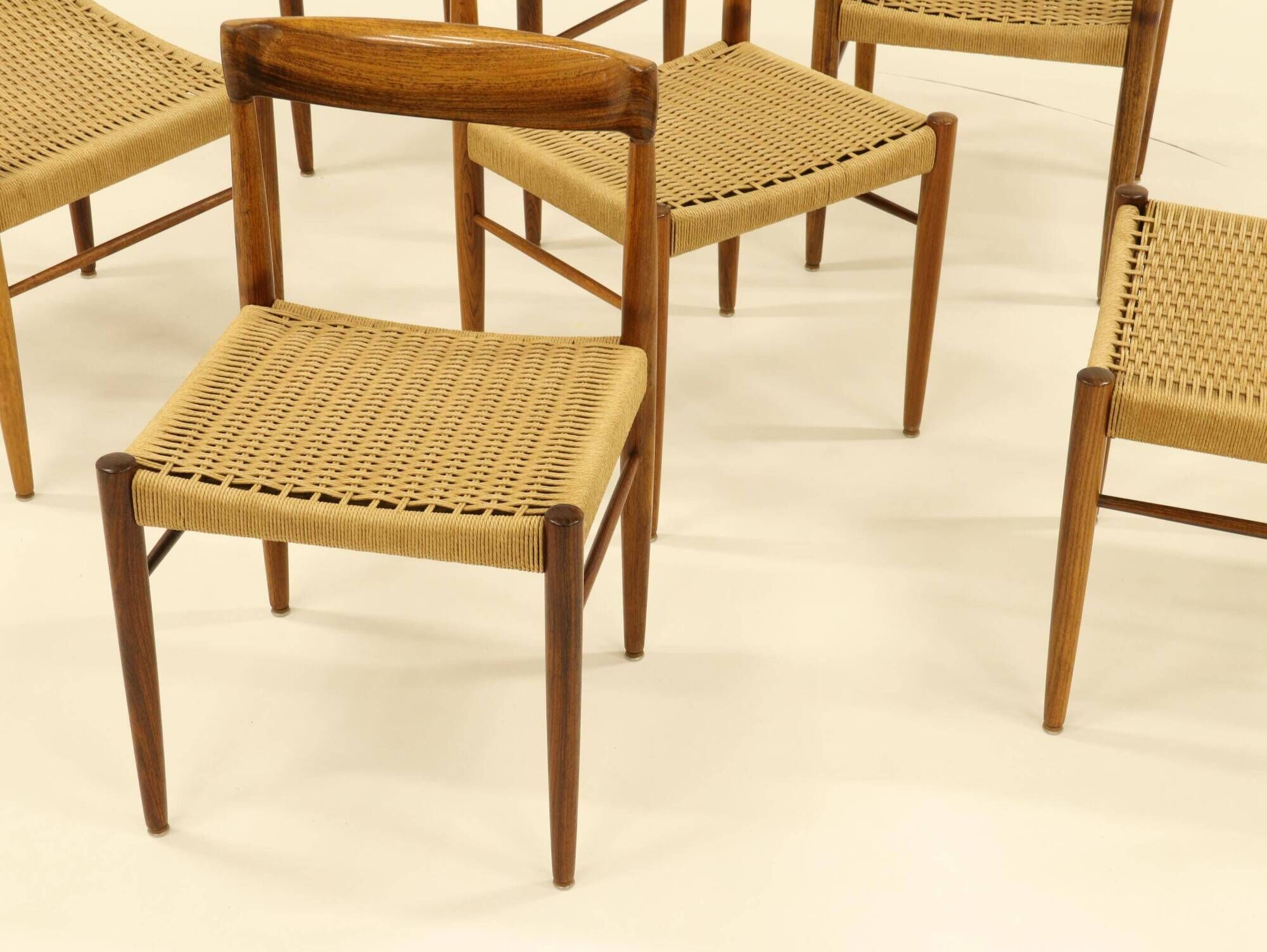 Set of 6 Rosewood Dining Chairs by H.W.Klein for Bramin, Denmark, 1960s