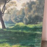 Bank of the Marne, oil on canvas signed Albert Mauguiere 1875-1968