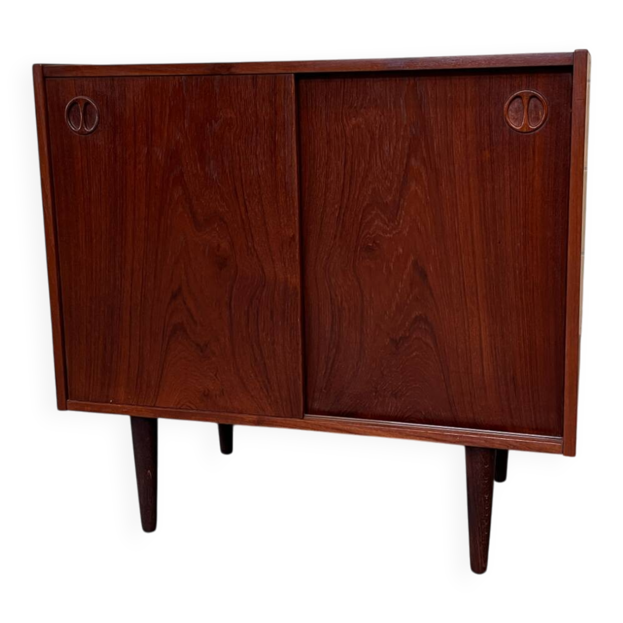 Vintage Danish cabinet with sliding doors