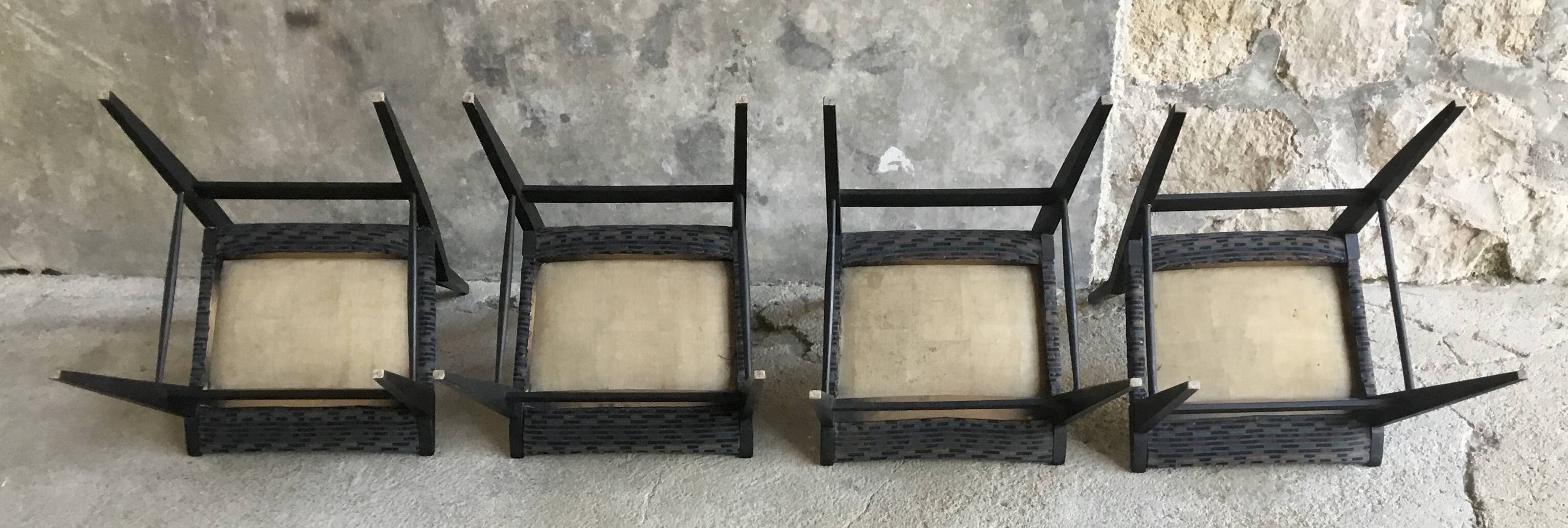 Set of 4 chairs by Alfred Hendrickx for Belform - design 1950