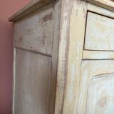 Parisian buffet with white beige patina