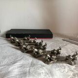 Vintage French Puppy Knife Rests - Set of 6