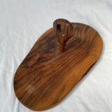 Olive wood cheese platter with knife (probably not original)