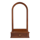 Armoire murale Art Déco française en chêne avec miroir et tiroir, années 1930
