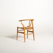Ensemble de quatre chaises "Wishbone" CH24 de Hans J. Wegner, design de 1950.