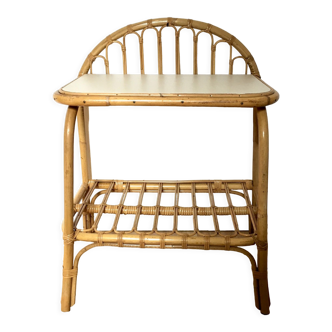Rattan bedside table