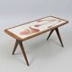 Vintage Scandinavian coffee table with tiled top - Edmund - 1950s