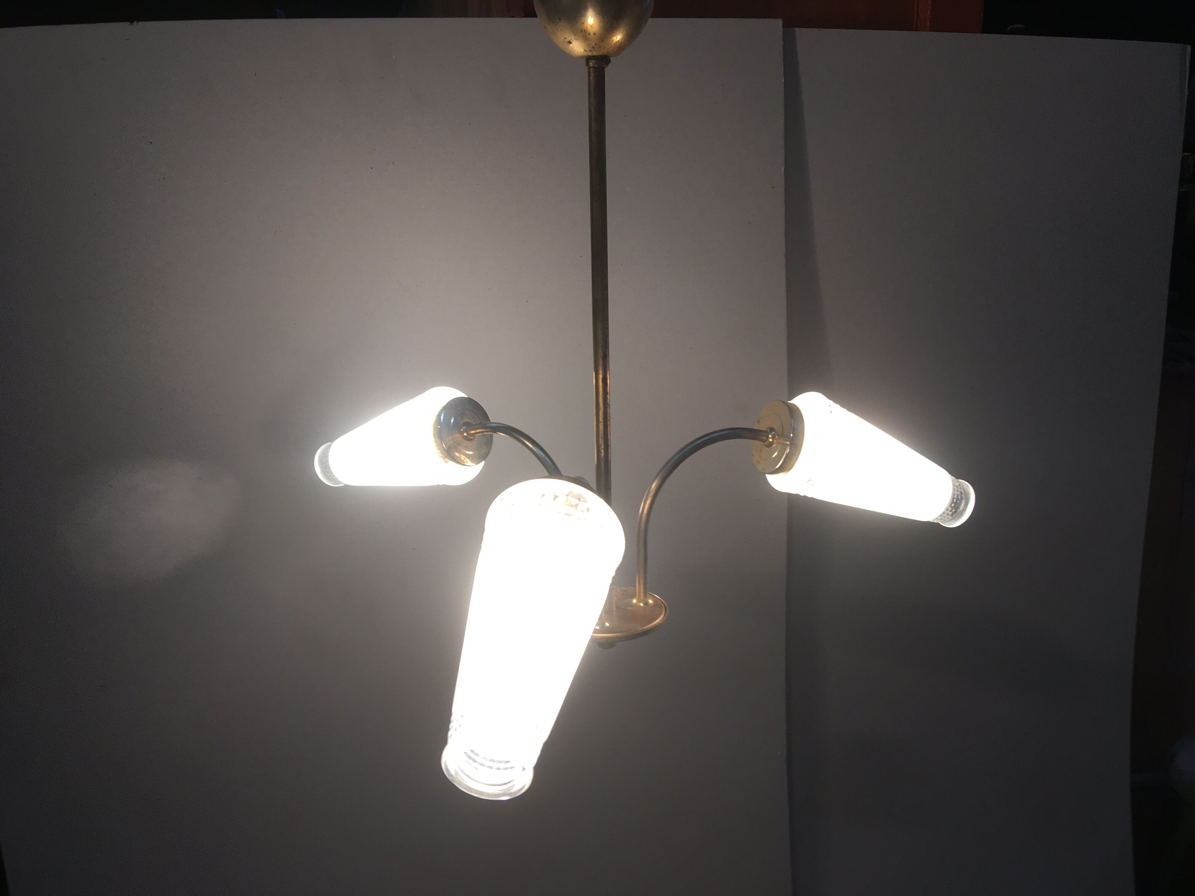 Vintage brass Arlus chandelier