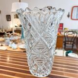 Large moulded glass vase - 1970s/80s