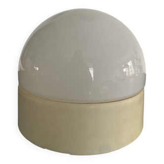 Applique vintage boule en opaline années 70