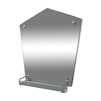 Art deco bathroom mirror, 51x46 cm