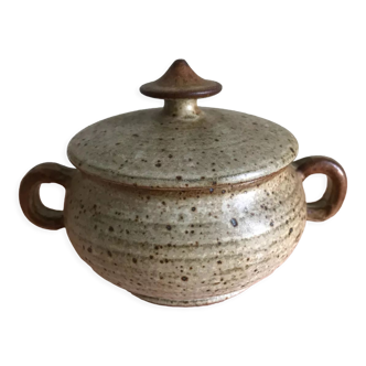 Stoneware sugar bowl