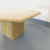 Vintage travertine hexagonal coffee table from the 70s 80s