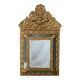 Small Mirror with Parcloses in Repoussé Brass – 1900