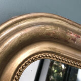 Antique gilded stucco fireplace mirror 52x64cm