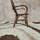 Vintage bamboo rattan armchair
