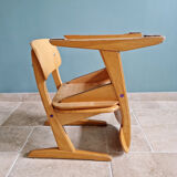 Pair of children's chairs by Casala in solid beech, 1960s.