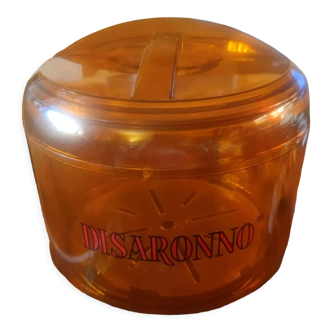 Orange lucite ice bucket