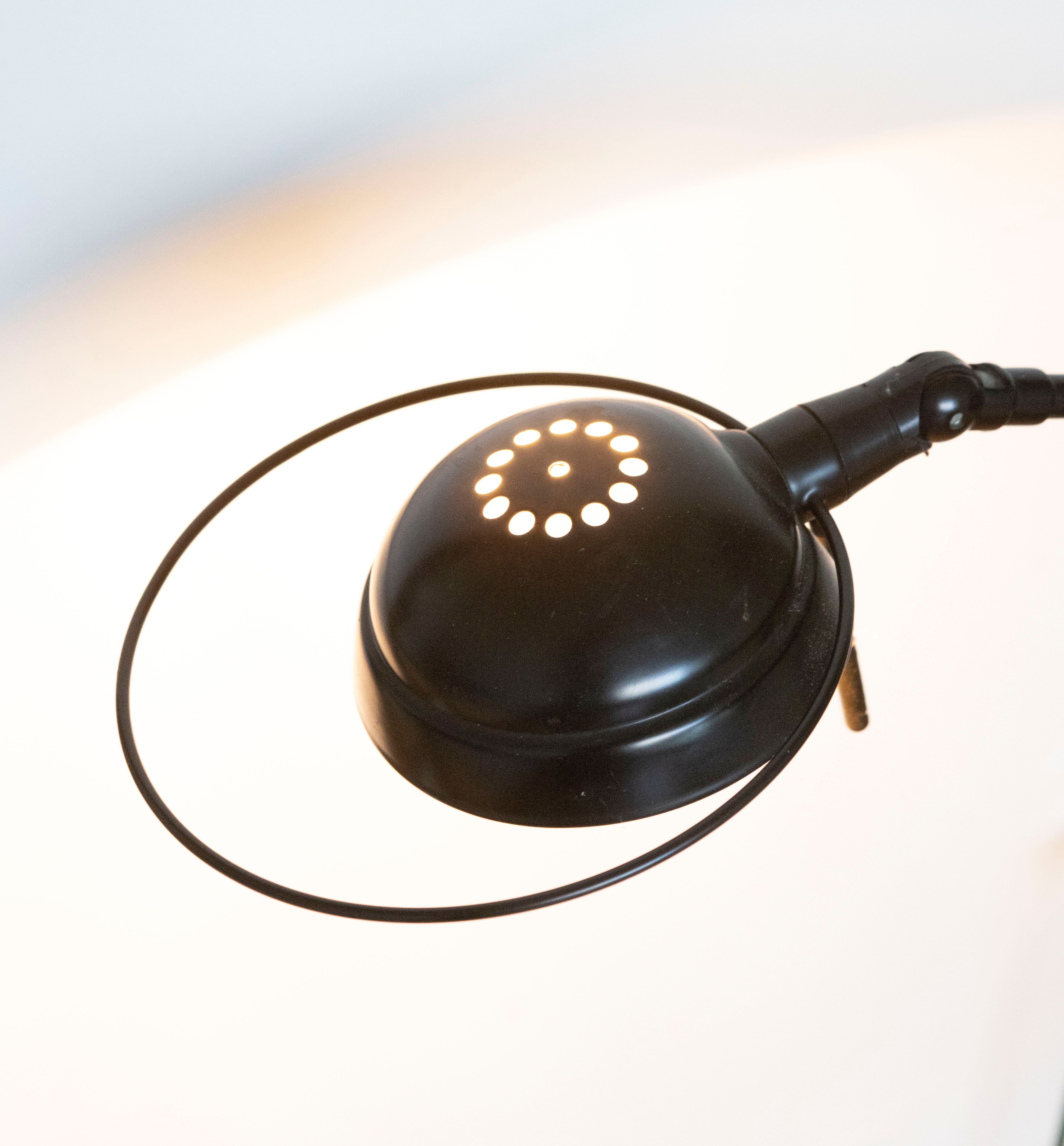 Vintage balance lamp aluminor black lacquered metal