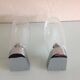 Pair of vintage 1970s-80s glass and chrome wall lights with teardrop shapes