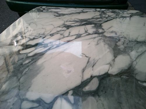 Marble and metal bistro table