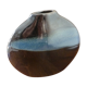 Enamelled ceramic design lens vase, 70s, Benoit Montreau Pour Virebent
