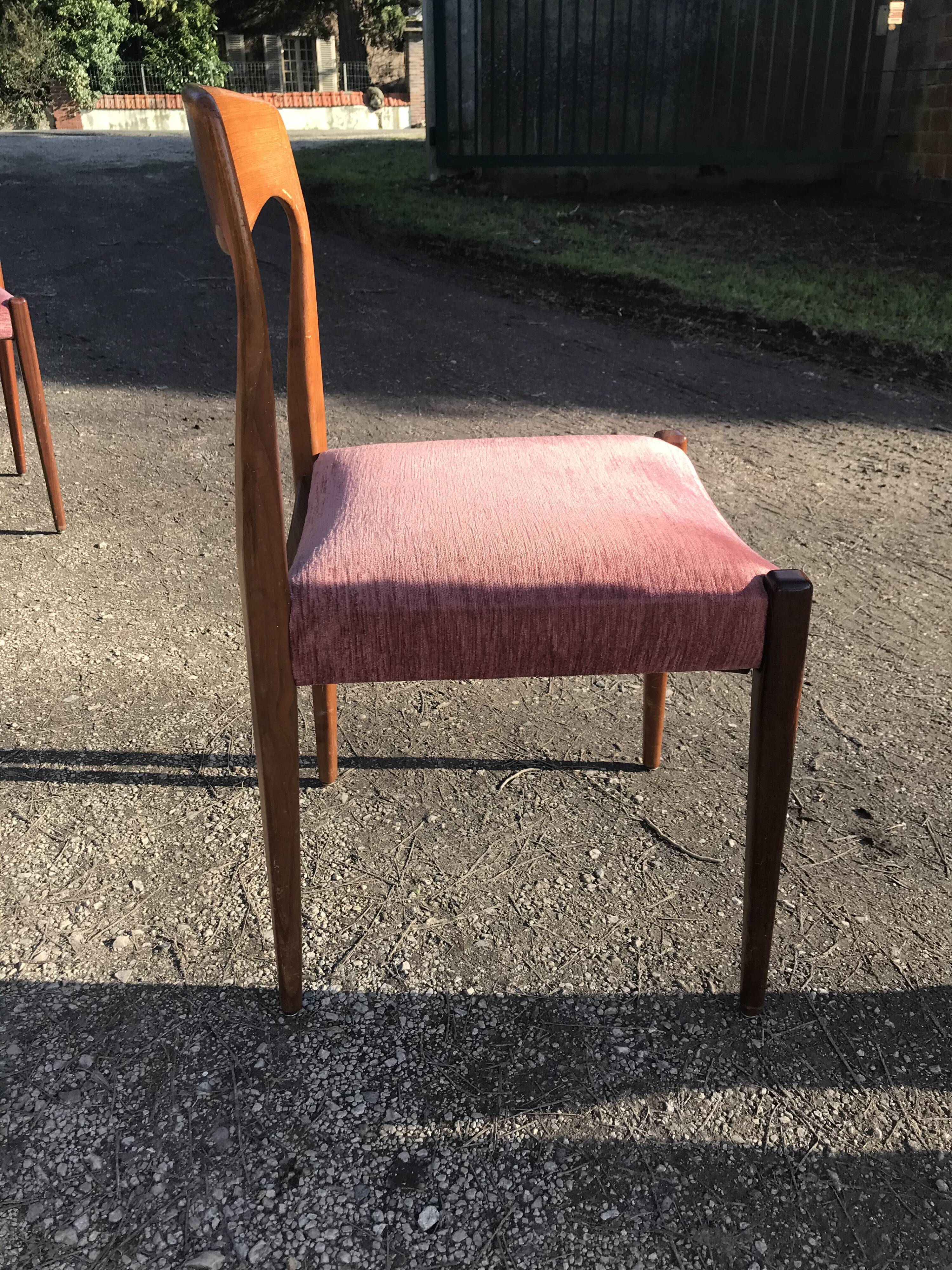 4 Re-lined Scandinavian chairs