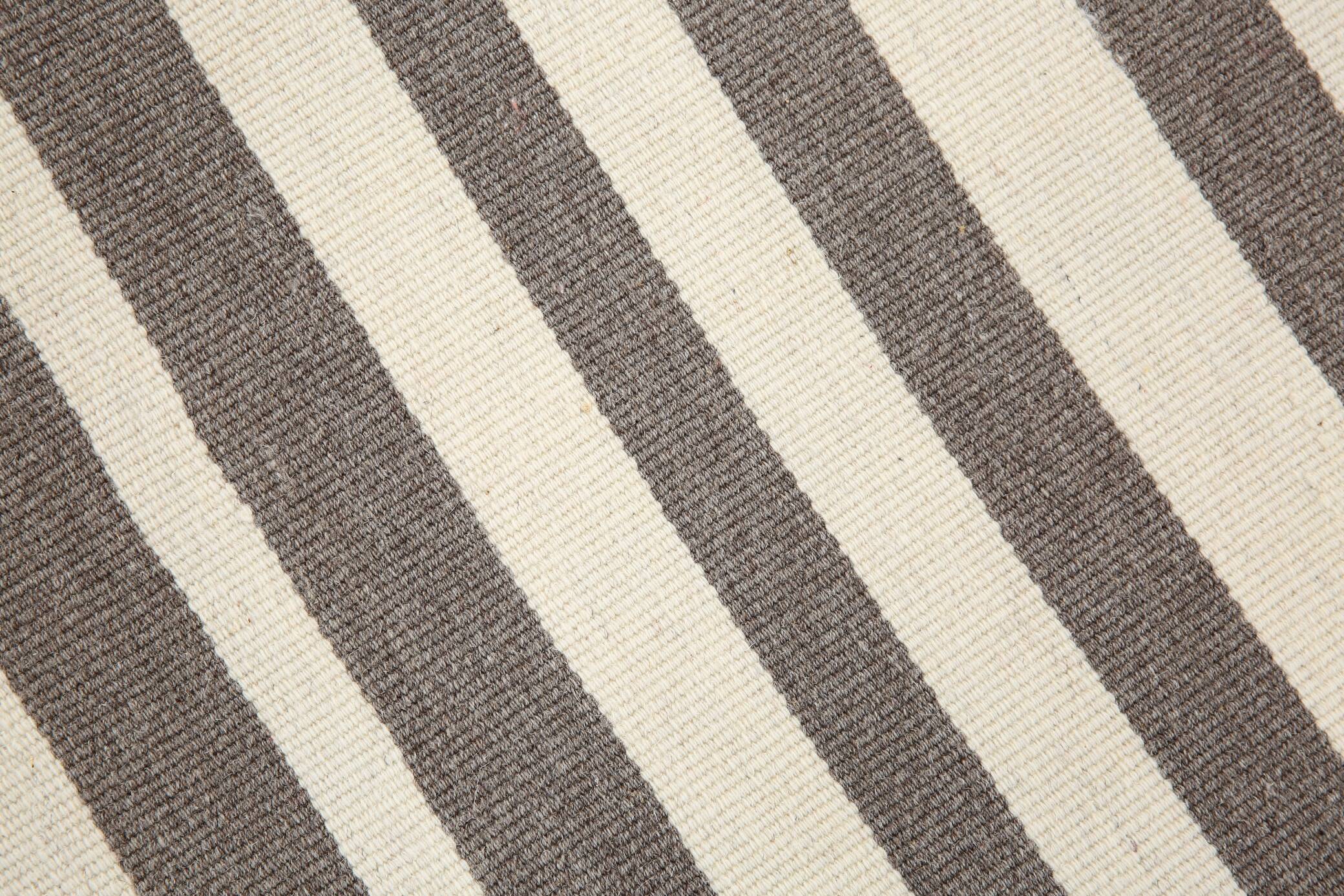 7x9 Grey & Beige Anatolian Flatweave Kilim Rug, 225x276 Cm