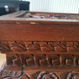 Thai coffee table with glass 1950s