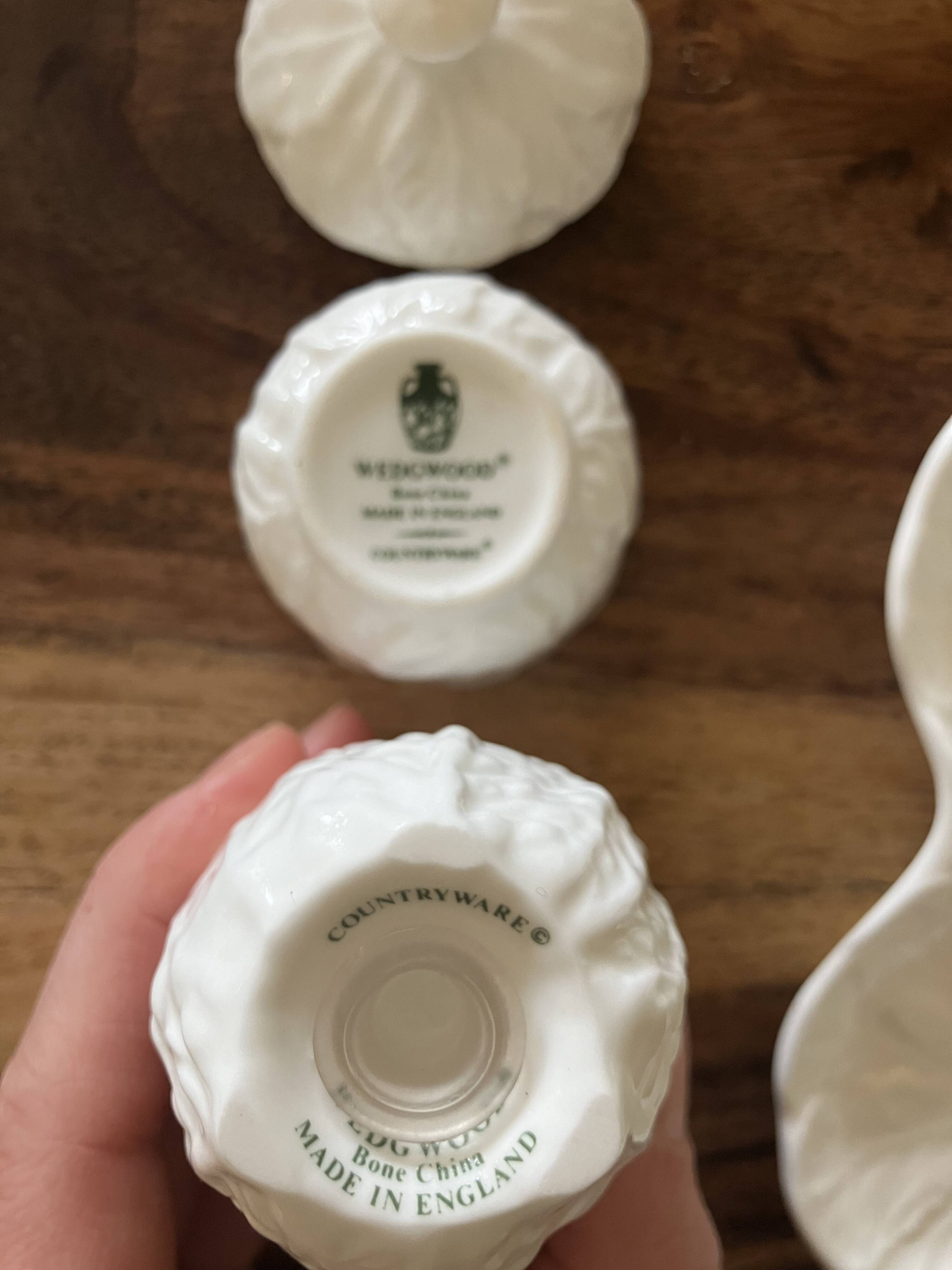 Service à condiments Wedgwood Countryware en porcelaine fine anglaise