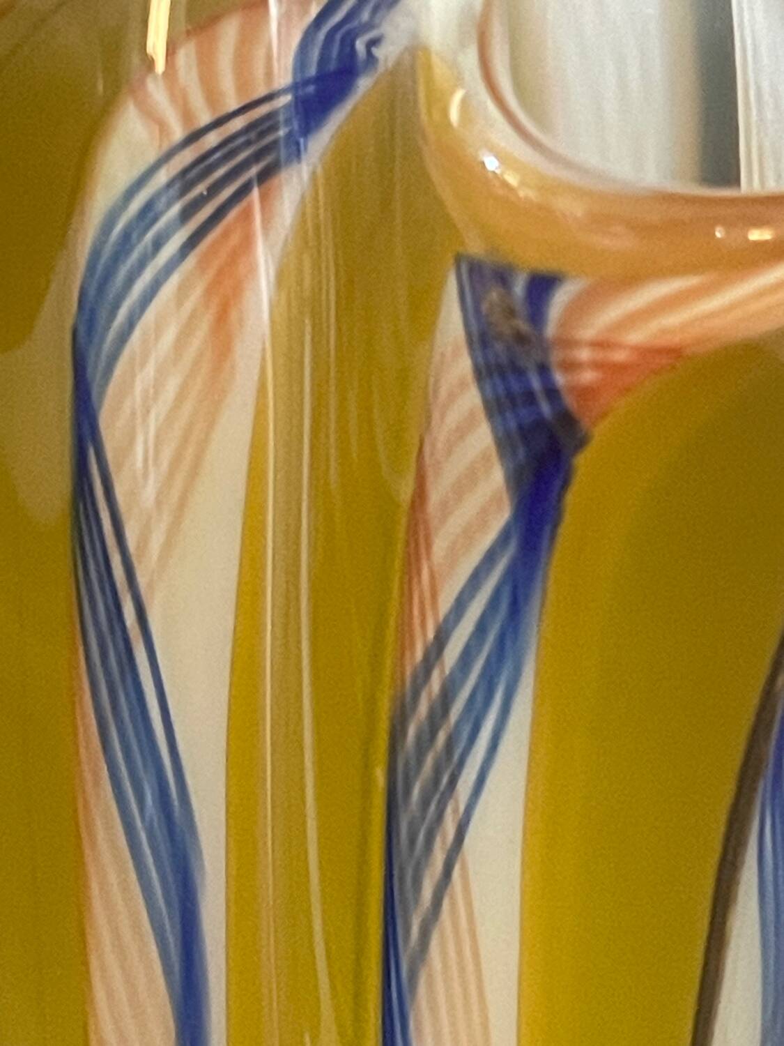 Vintage Murano Striped Vase