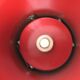 Mid-century minimalist red wall lamp, set of 2.