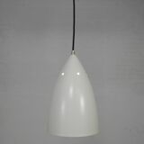 Vintage hanging lamp, aluminum shade, with new wire