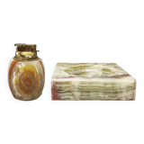 Smoking set in onyx, Made in Italy 1960