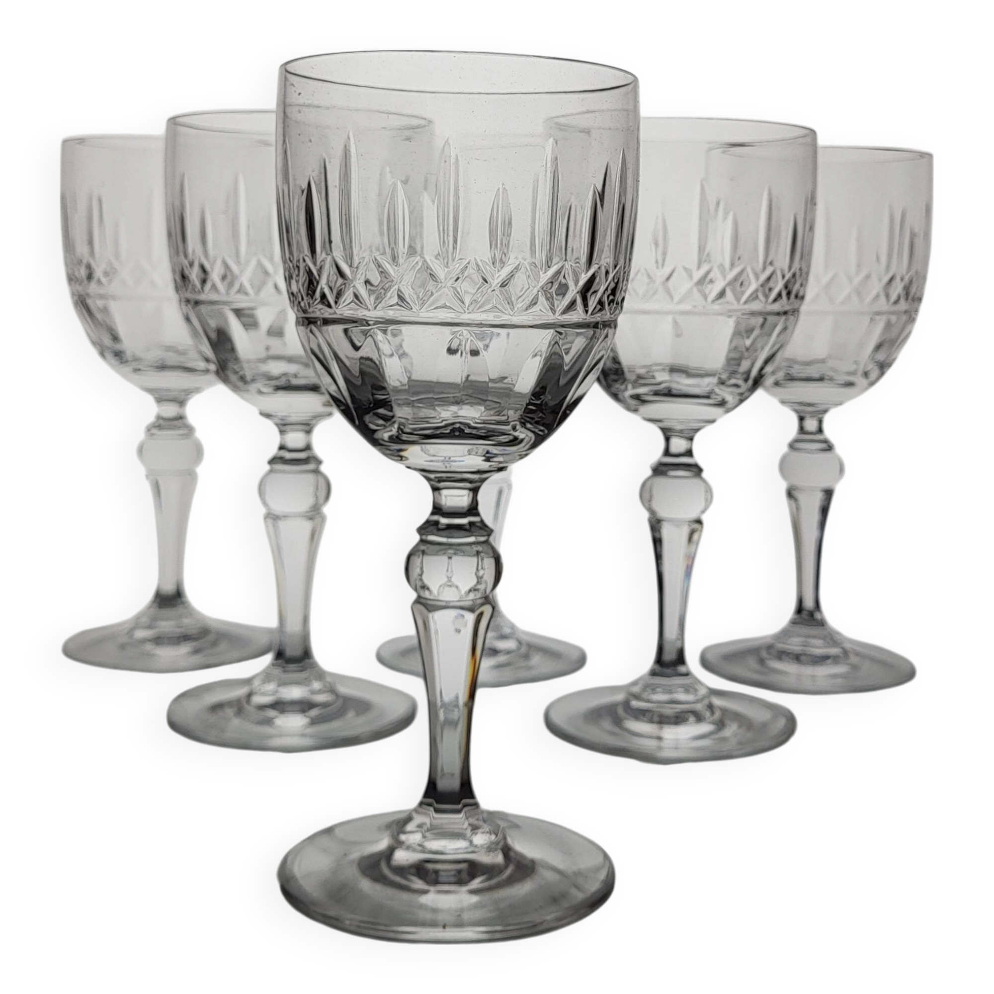 6 signed crystal water/wine glasses