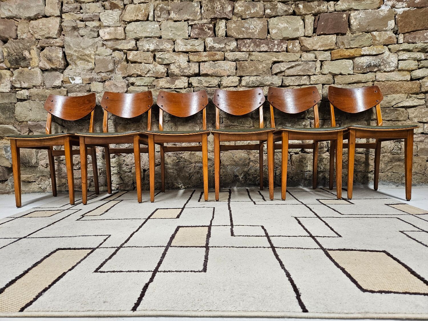 Set of 6 danish chairs 1960